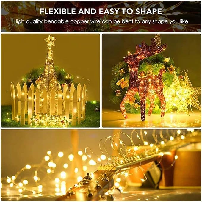 Lezonic Solar Fairy Lights, 2 Pack 240 LED Outdoor Waterproof 24M/80Ft 8 Modes - Image 6