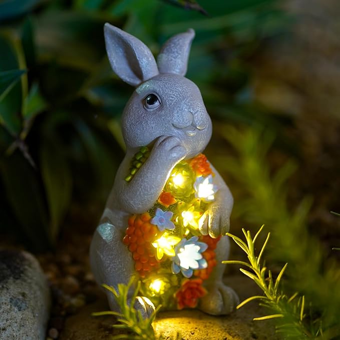 Nacome Solar Garden Outdoor Statues Bunny - Image 8
