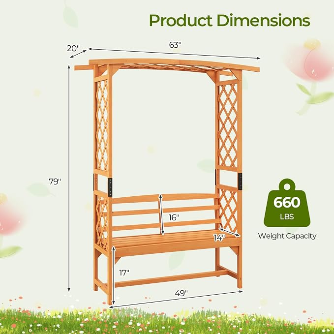 Giantex Garden Arch Trellis - Image 4