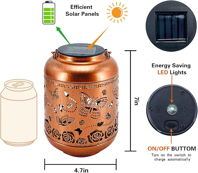 Butterfly Solar Lanterns Outdoor Waterproof Hanging Solar Lights Butterfly Gifts - Image 6