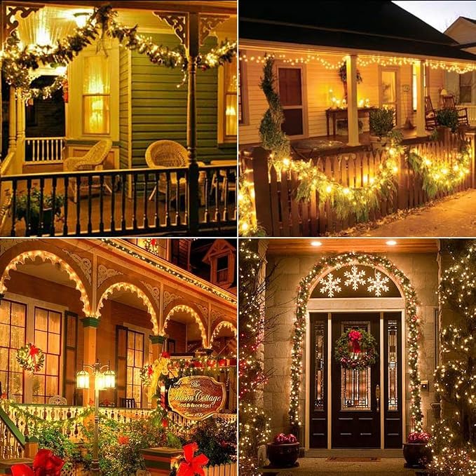 Brizled 2 Pack Solar String Lights, Total 132FT 400 LED Outdoor Solar Fairy - Image 6