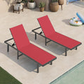 Aluminum Outdoor Lounge Chairs Set of 2, Pool Lounge Chairs by Oasbira