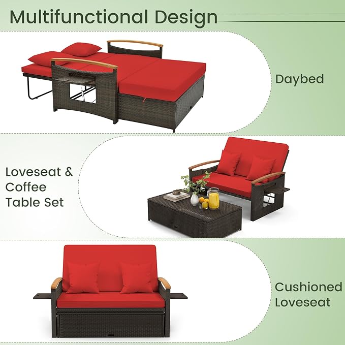 Tangkula Patio Rattan Daybed - Image 6