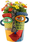 Picasso Abstract Face Flower Pot, Unique Resin Crafted Planter by Unknown