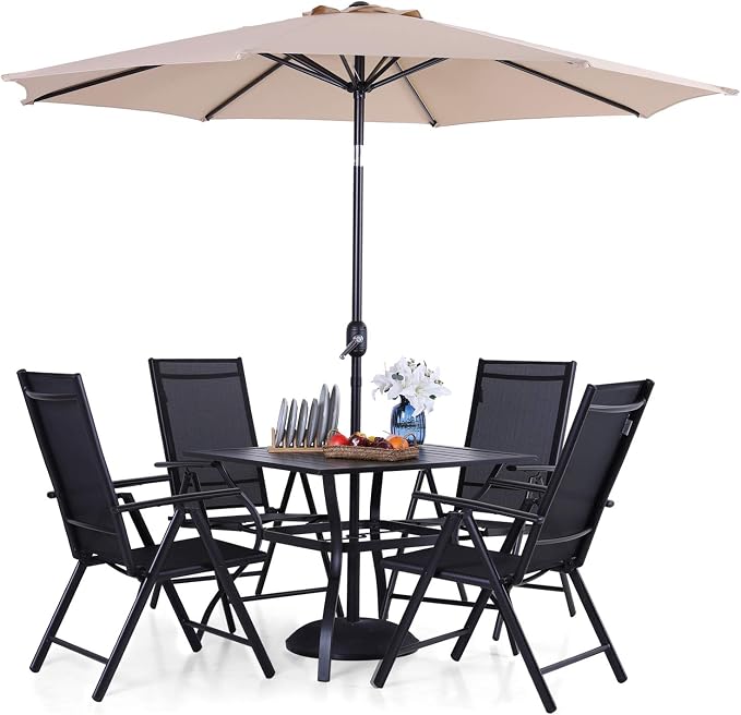 PHI VILLA Outdoor Patio Dining Set by PHIVILLAThepioneerofcomfortablehouseholdsupplies