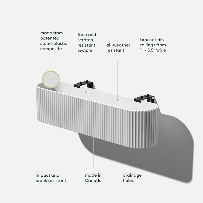 Veradek Demi Series Railing Planter - Image 2