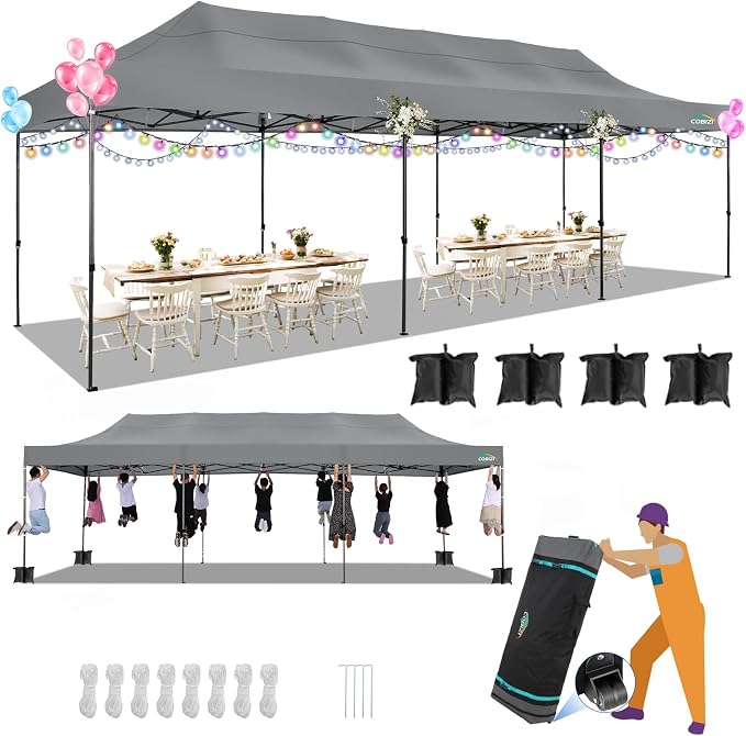 COBIZI 10x30 Pop up Canopy, Heavy Duty Outdoor Party Tents by COBIZI
