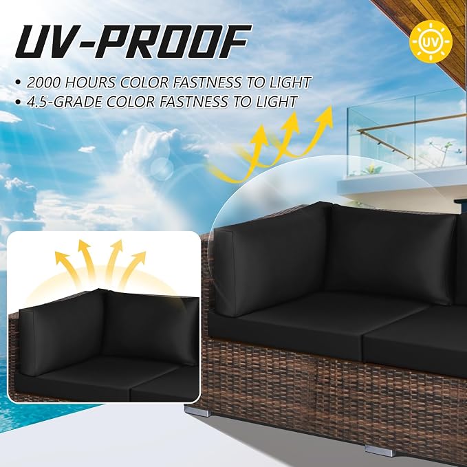 Patelai 11 Pcs Waterproof Patio Cushion Covers - Image 2
