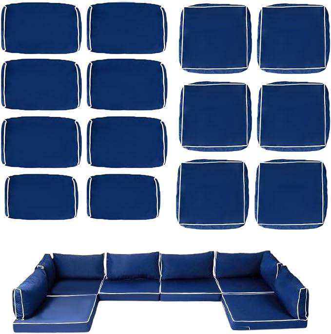 Outdoor Cushion Covers for Patio Furniture, Patio Cushion Covers Replacement by SpaceHop