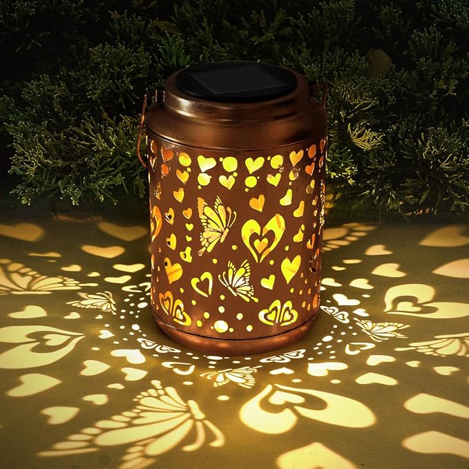 Solar Lanterns Outdoor, Love Mom Lantern Garden Decor Waterproof Decor Light by MakeyourLifeBetter