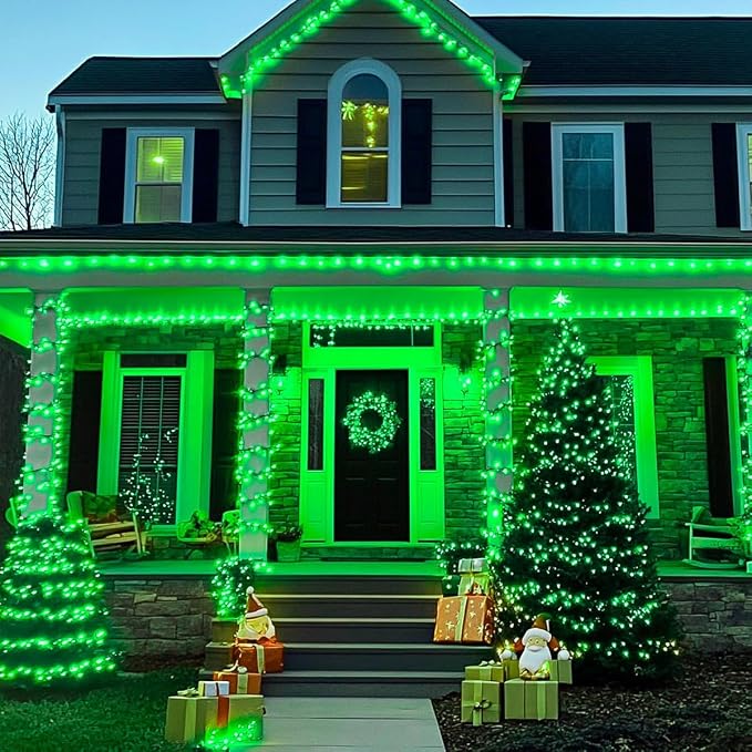 75.8 FT 200 LED Green Christmas String Lights Outdoor & Indoor, Memory Function - Image 3