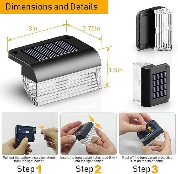 Solar Fence Lights Outdoor 8 Pack - Image 6