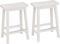 Amazon Basics Solid Wood Saddle-Seat Counter Height Bar Stools by AmazonBasics