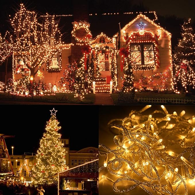 LJLNION 300 LED String Lights Outdoor Indoor, Extra Long 98.5FT Christmas Lights - Image 3