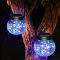kolpop 2 Pack Solar Lantern Outdoor Lights, Crackle Glass Ball Waterproof by kolpop