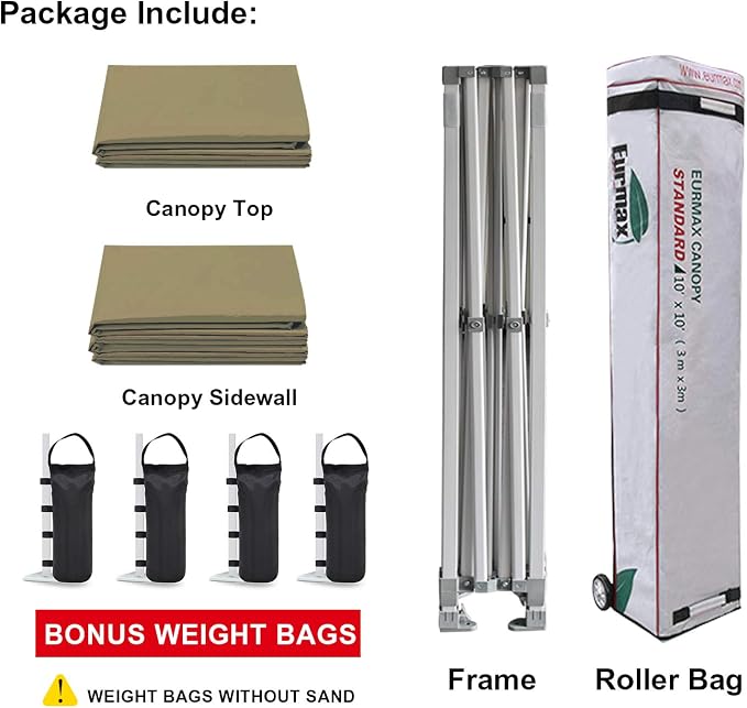 Eurmax USA 10'x10' Pop-up Canopy Tent Commercial Instant Canopies - Image 8