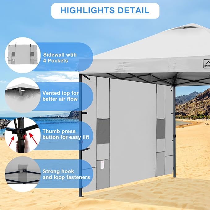 KAMPKEEPER 10x10 Easy Pop Up Canopy Tent - Image 2