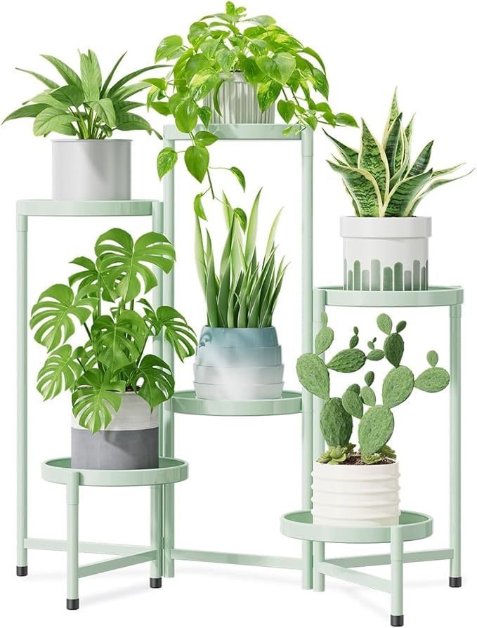 iDavosic.ly 6 Tier Large Plant Stand Indoor, 10 Inch Wide Tall Corner Metal by iDavosicly