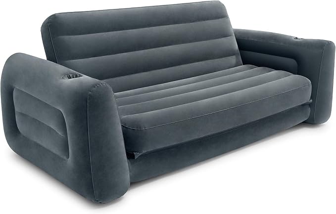 Intex 2 in 1 Inflatable Pull Out Sofa and Queen Size Air Bed Mattress - Image 8