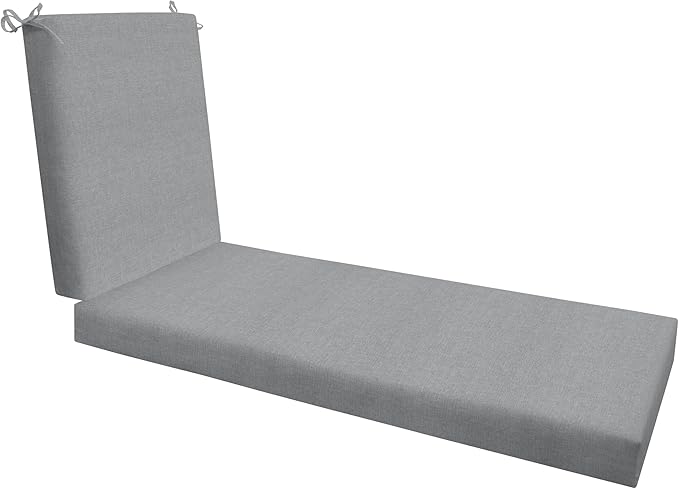 Honeycomb Outdoor Heritage Chaise 21.5 x 70, Textured Solid Platinum Grey by Honeycomb