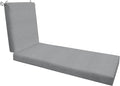 Honeycomb Outdoor Heritage Chaise, 23 x 75, Textured Solid Platinum Grey Chair by Honeycomb