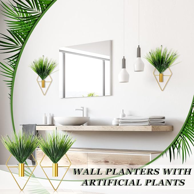 2 Pieces Gold Wall Decor Hanging Planters - Image 6