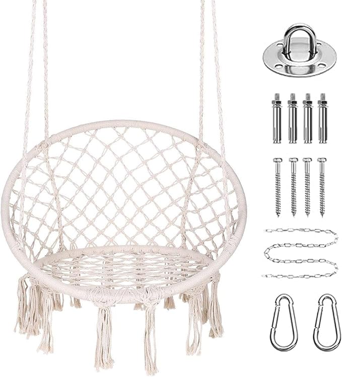Goutime Hammock Chair, Macrame Hanging Swing Chairs by Goutime