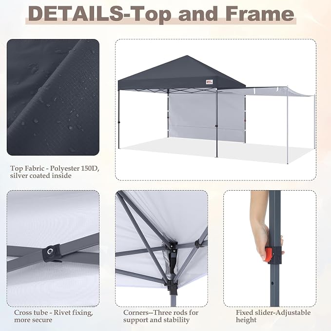 MASTERCANOPY Pop Up 10x10 Canopy Tent - Image 5