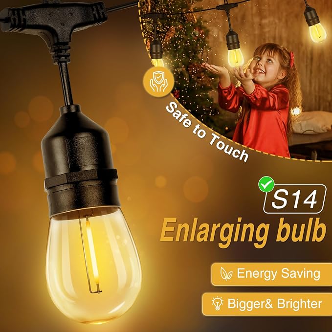 ZJOJO Solar String Lights Outdoor Waterproof 100FT, Solar Lights Outdoor - Image 3