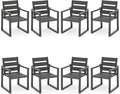 HDPS Outdoor Dining Chairs Set of 8, 350 LBS, Patio Dining Chairs by COZYMAN