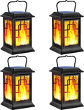 Solar Lanterns Outdoor Waterproof Hanging Lanterns Garden Solar Powered Flame by Ollivage