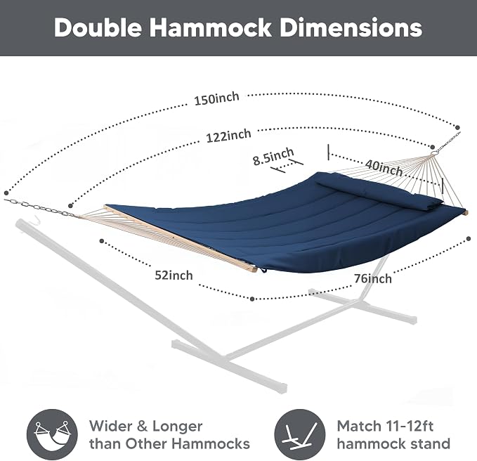 SUNCREAT Hammocks Outdoor Double Hammock - Image 6