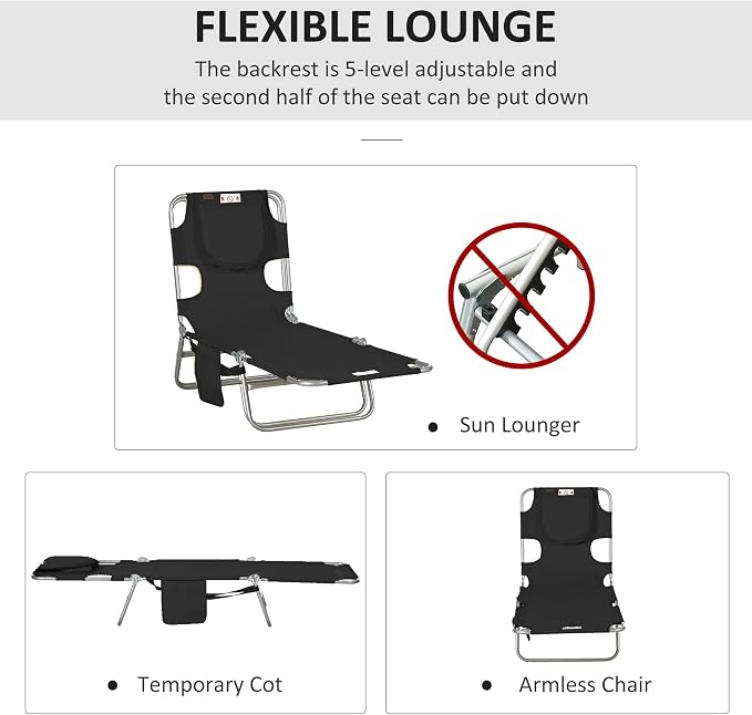 Outsunny Chaise Lounge Chair Outdoor - Image 4