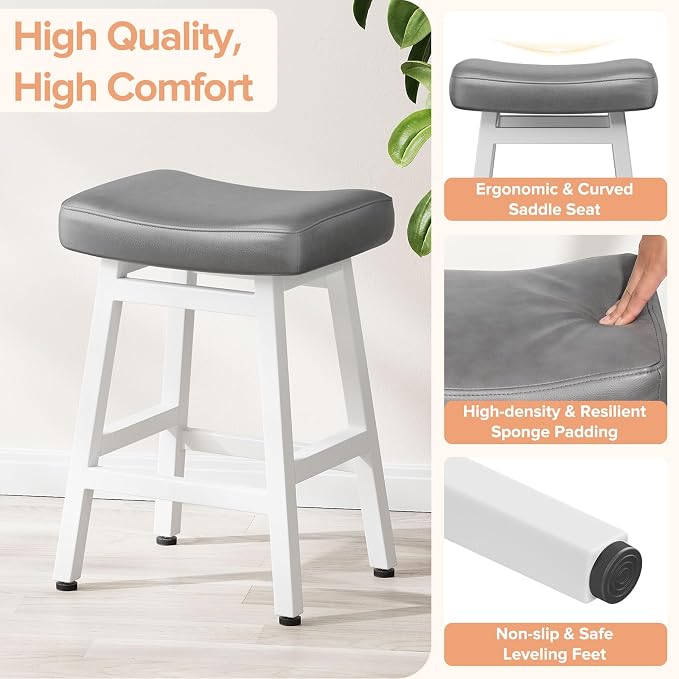Counter Height Bar Stools Set of 2, 24 Inch Barstools - Image 3