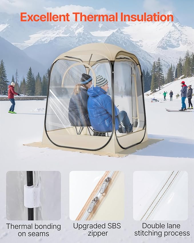 VEVOR Pop up Sports Tent, 8 Sizes Optional Clear Bubble Tent - Image 5