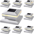 Dynaming 8 Pack Solar Post Lights, Outdoor Decorative Posts Cap Light, Solar by Dynaming