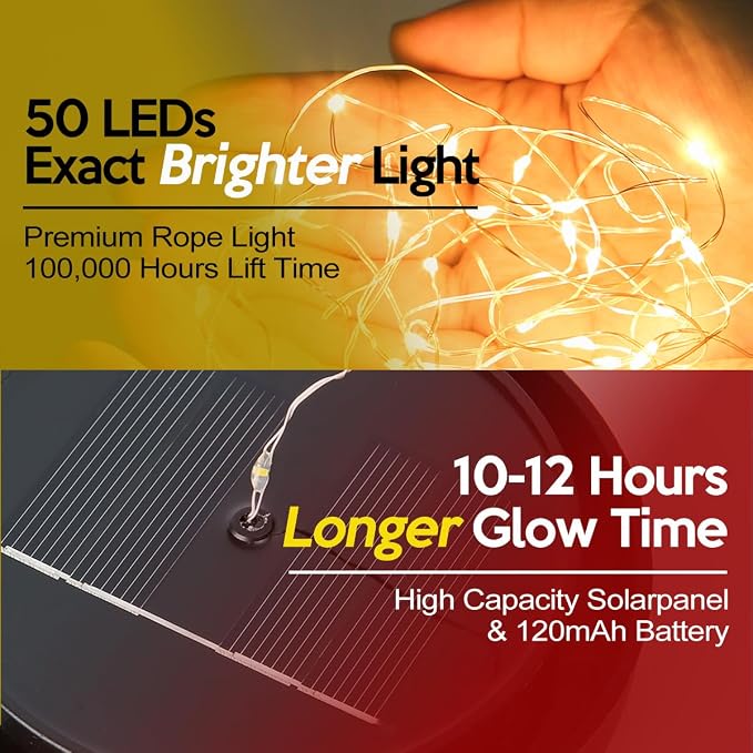 Outdoor Waterproof Solar Gradient Red Globe Lights, Led Solar Round Gazing - Image 4