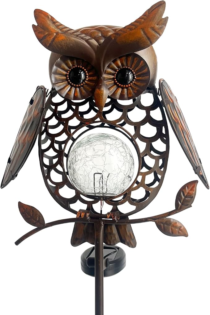 HONGLAND Solar Lights Outdoor Decor Waterproof, Solar Owl Garden Decorative - Image 9