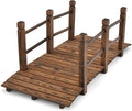 HAPPYGRILL 5FT Wooden Garden Bridge, Decorative Pond Landscaping Bridge by HAPPYGRILL