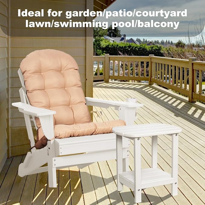 Adirondack Outdoor Side Table, 16.5” HDPE Small Patio Table - Image 7