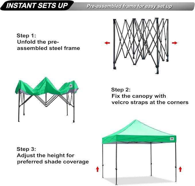 ABCCANOPY Patio Pop Up Canopy Tent 10x10 Commercial-Series - Image 2
