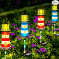 Solar Garden Lights Outdoor Decorations, 4 Packs Lighthouse Waterproof by BEIDOULUSOLARLIGHTS