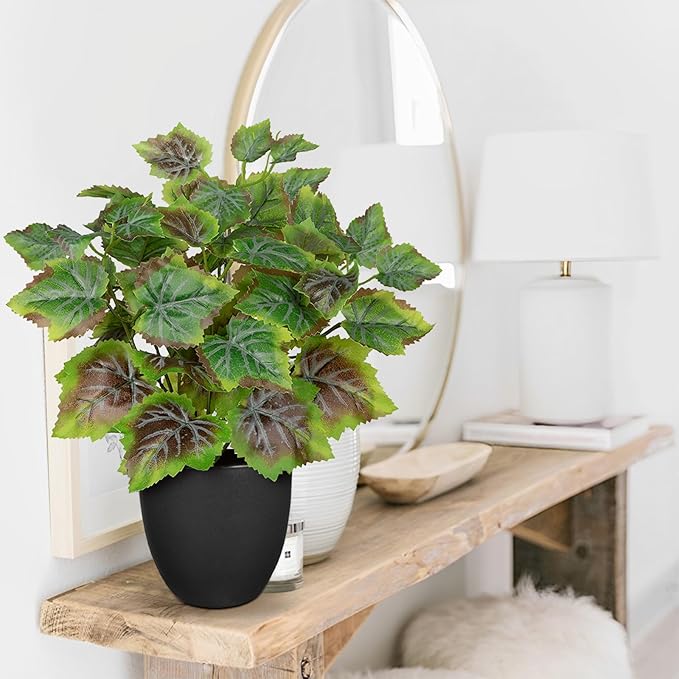 14.5" Artificial Plants Indoor Home Decor, Fake Potted Silk Plants - Image 4