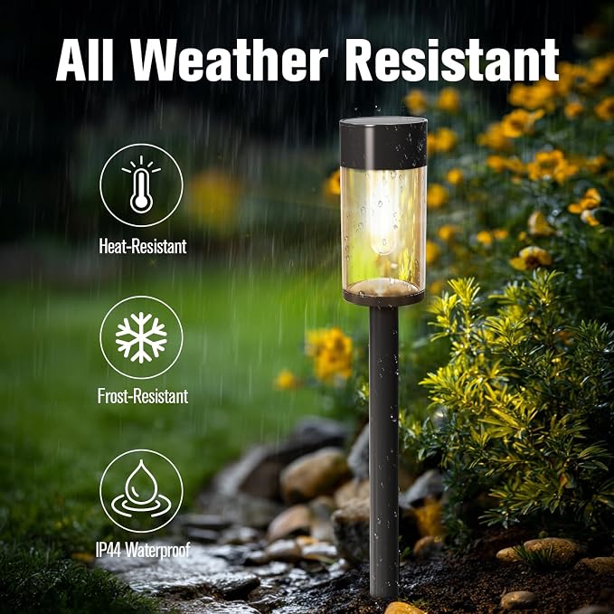 8 Pack Solar Pathway Lights Outdoor Waterproof, High Brightness LED Solar - Image 3