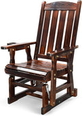 VINGLI Outdoor Glider Chair Wood Patio Glider by VINGLI
