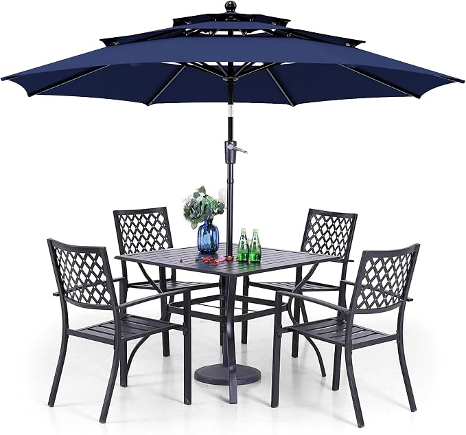 PHI VILLA Patio Dining Set 6 Piece by PHIVILLAThepioneerofcomfortablehouseholdsupplies
