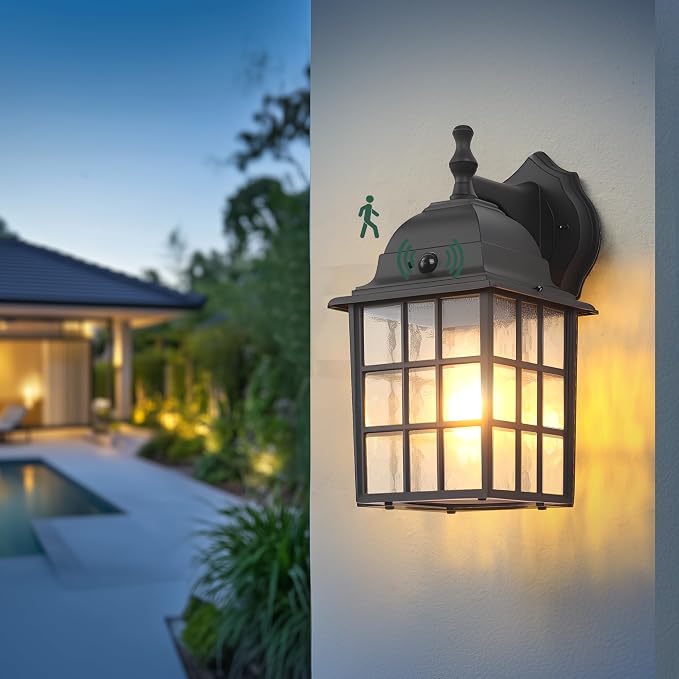 Motion Sensor Dawn to Dusk Sensor Outdoor Wall Light Fixtures Waterproof by Kainozoic