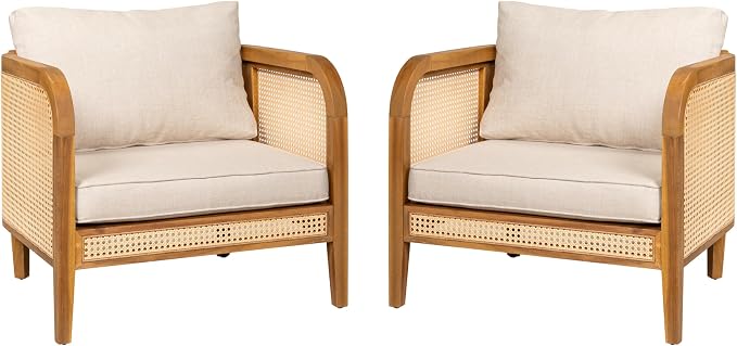 Christopher Knight Home Set of 2 Tilden Bohemian Acacia Wood Patio Accent Chairs - Image 4