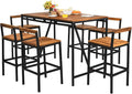 HAPPYGRILL 7 Piece Patio Bar Table Set by HAPPYGRILL