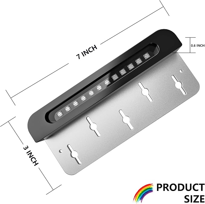 8 Pack 7 inch RGB LED Hardscape Lighting Step Lights Retaining Wall Lights - Image 8